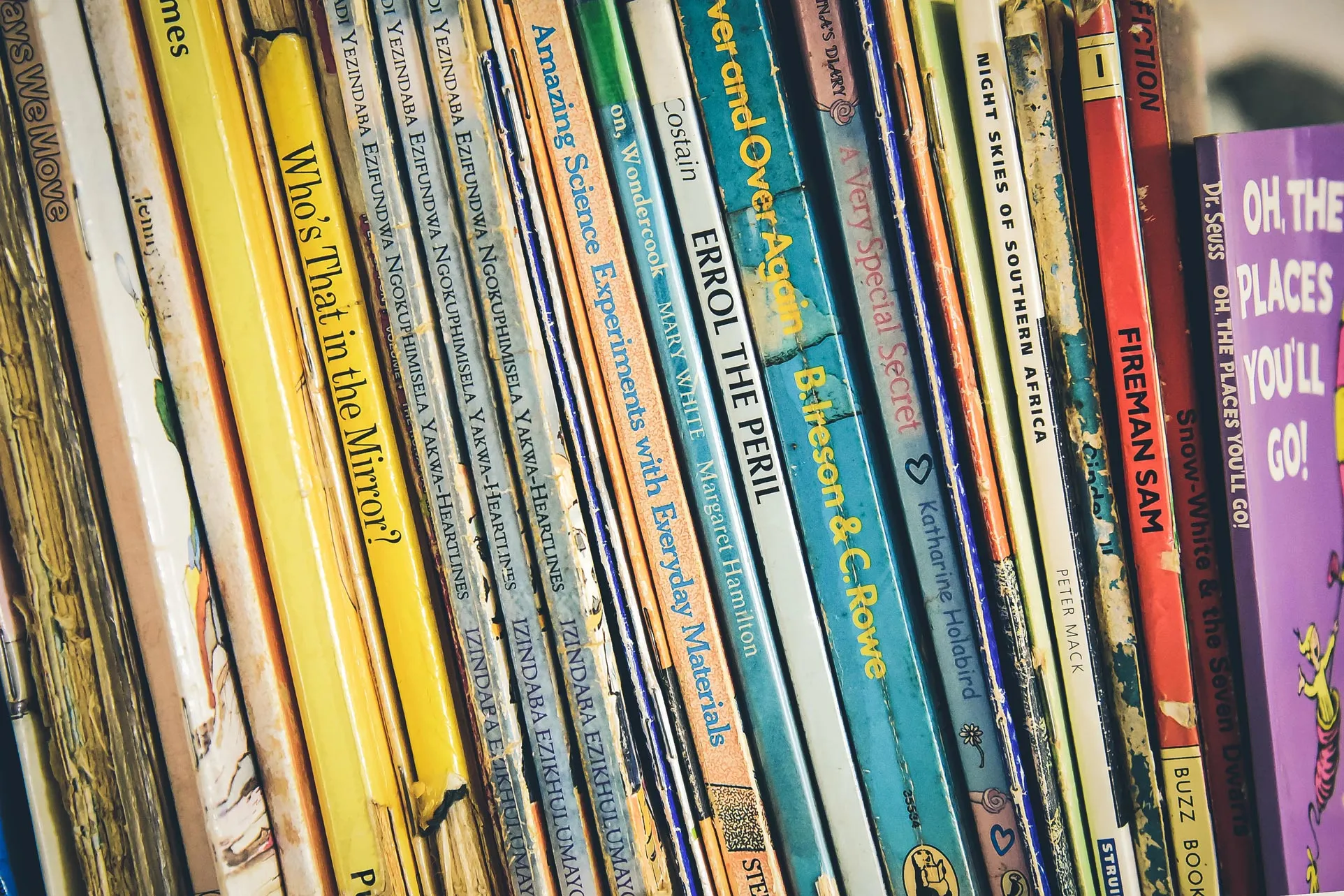 A photo of a row of books